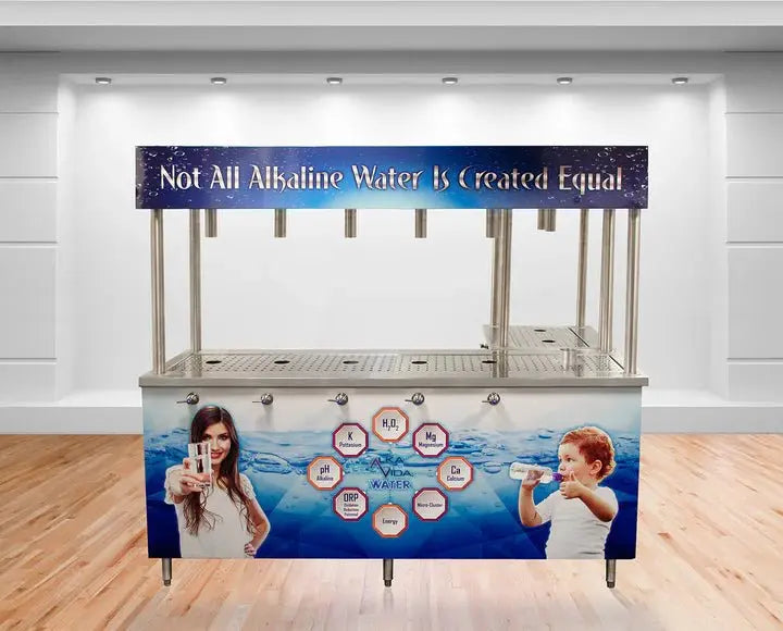 Alka L - Shaped 7 Faucet Water Station - Clean River Water Store