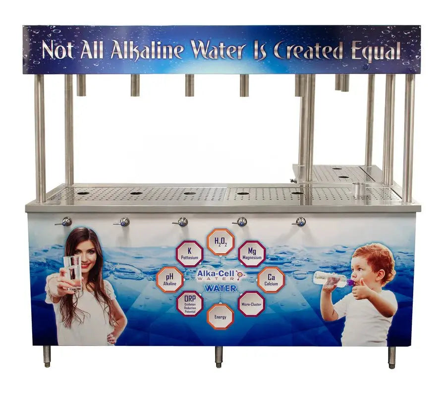 Alka L - Shaped 7 Faucet Water Station - Clean River Water Store