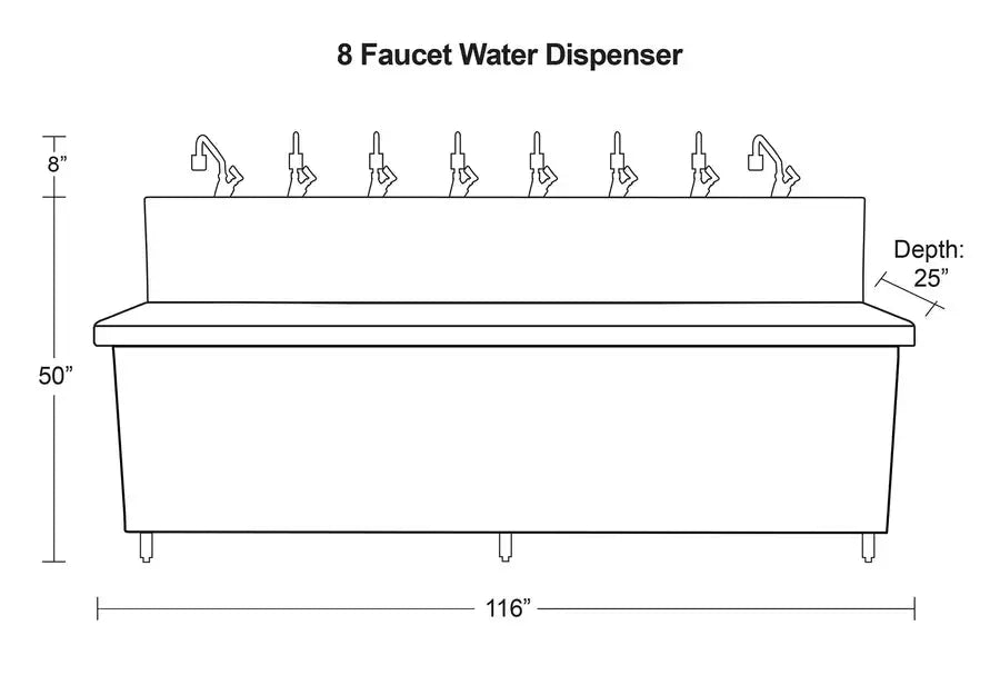 Alka8ss - 8 Faucet Water Station - Clean River Water Store