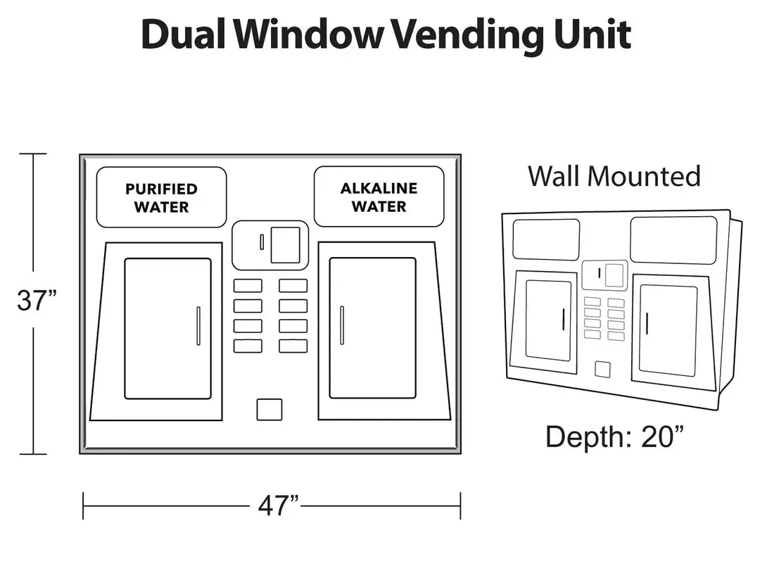 Dual Window Vending Unit - Clean River Water Store