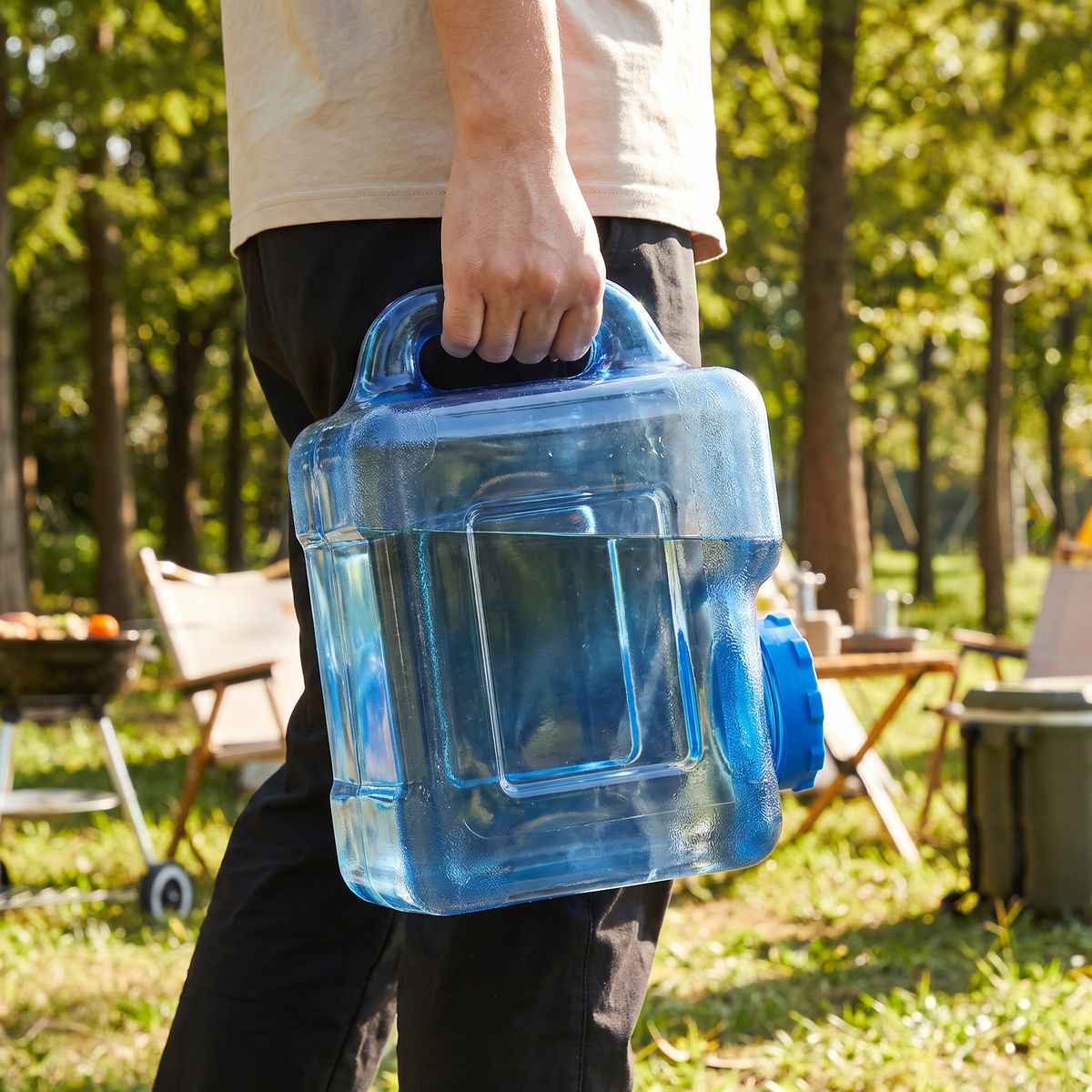 1 Gallon BPA Free Square Bottle with Handle - Clean River Water Store