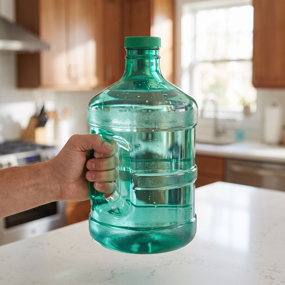1 Gallon BPA Free Water Bottle, Green - Clean River Water Store