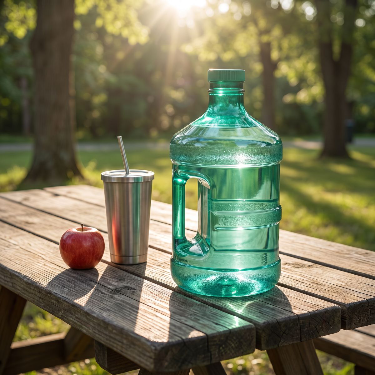 1 Gallon BPA Free Water Bottle, Green - Clean River Water Store