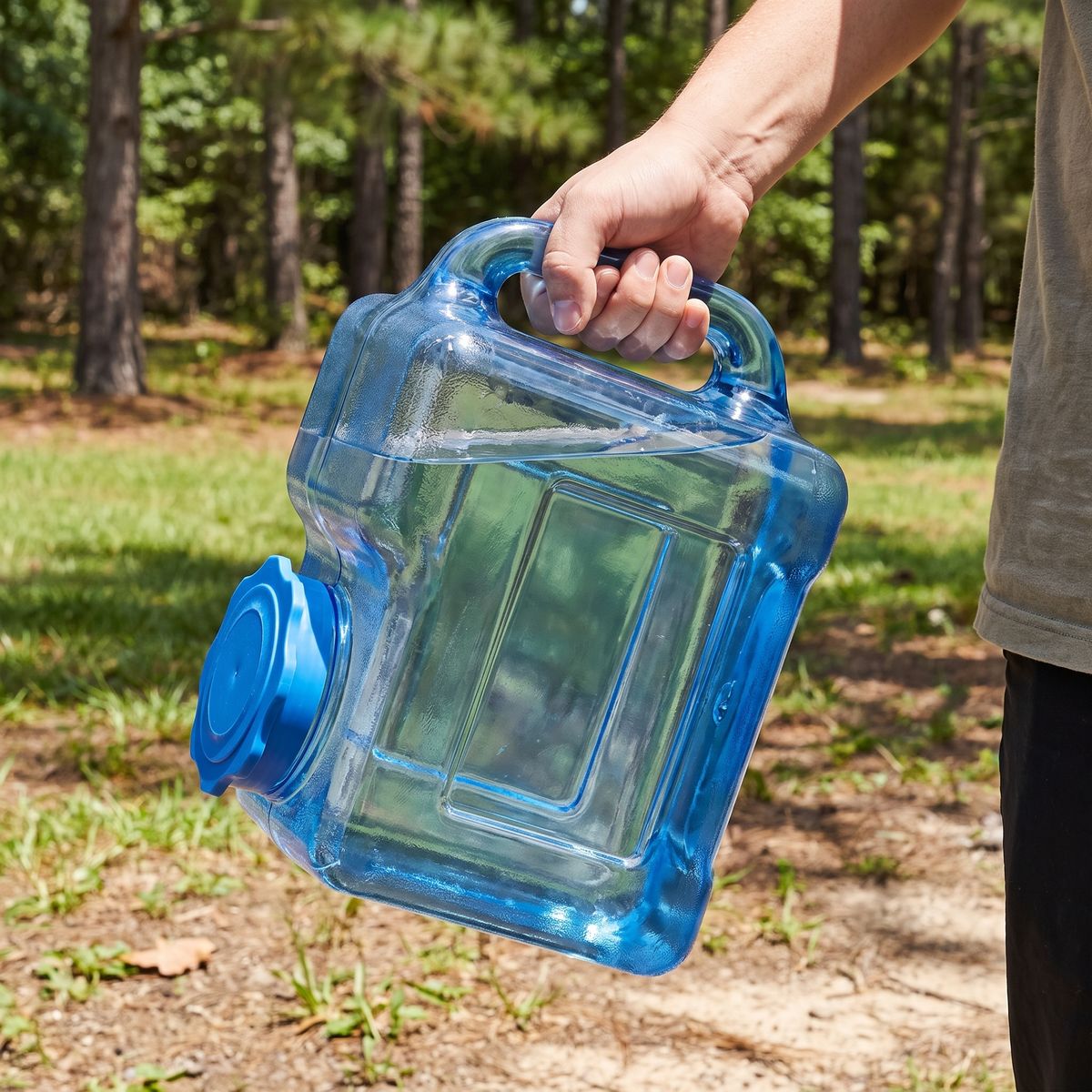 3 Gallon BPA Free Square Bottle with Handle - Clean River Water Store