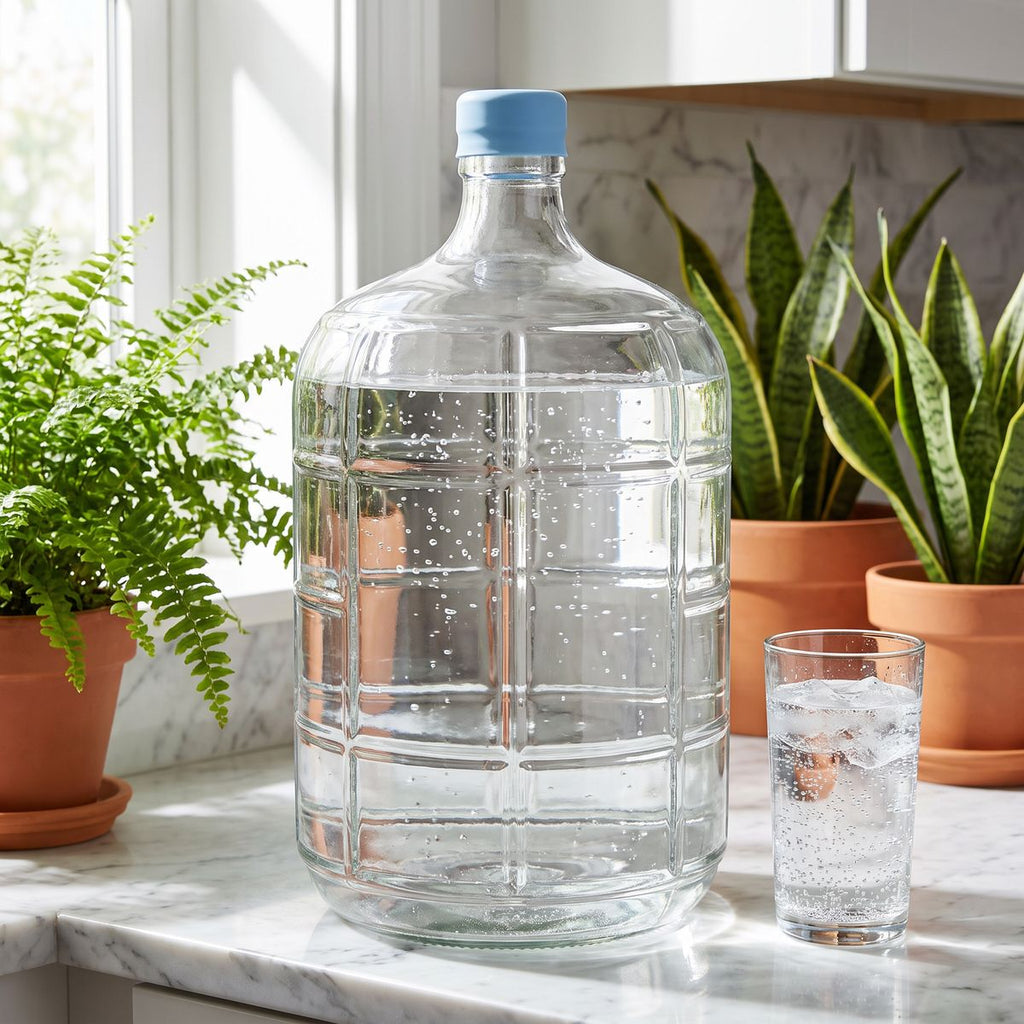 3 Gallon Glass Water Bottle with Silicone Cap - Clean River Water Store
