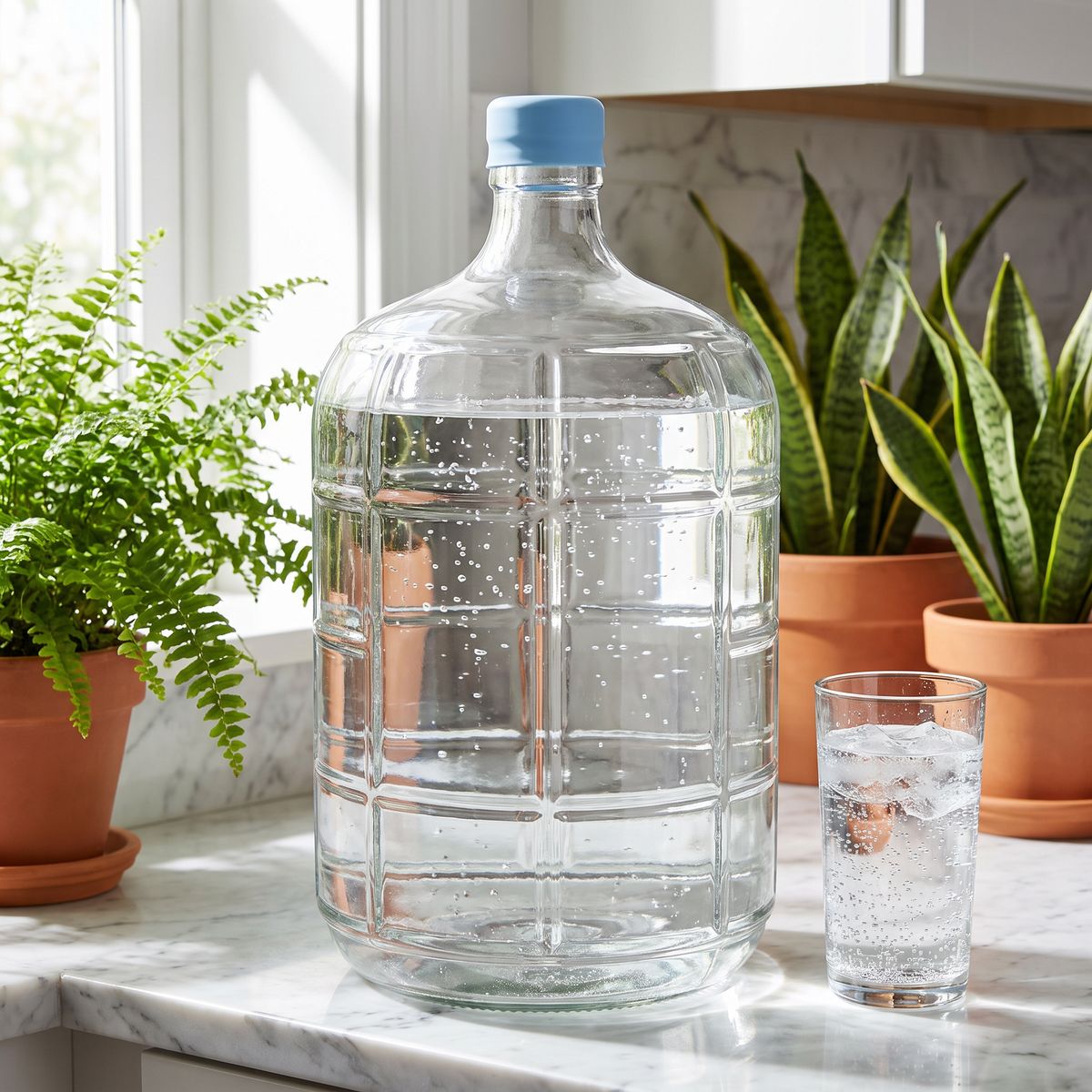 3 Gallon Glass Water Bottle with Silicone Cap - Clean River Water Store