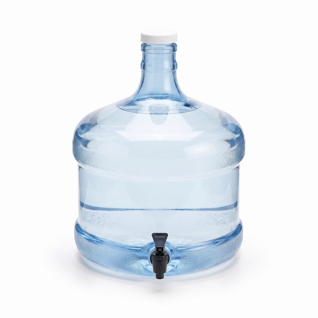 3 Gallon Stubby Polycarbonate Bottle with Faucet - Clean River Water Store