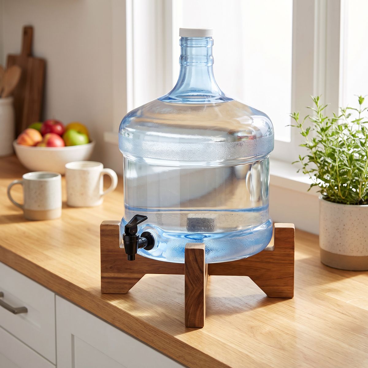 3 Gallon Stubby Polycarbonate Bottle with Faucet - Clean River Water Store