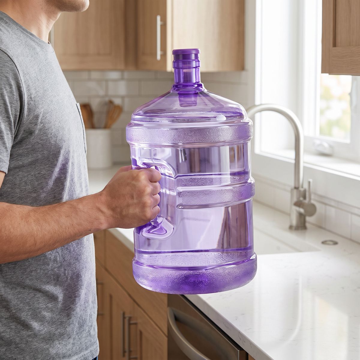5 Gallon BPA Free Water Bottle, Purple - Clean River Water Store