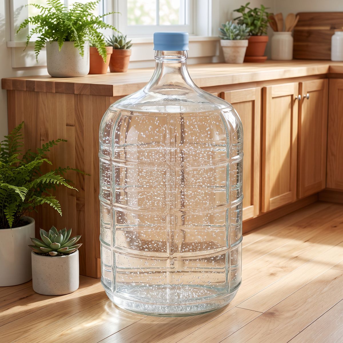 5 Gallon Glass Water Bottle with Silicone Cap - Clean River Water Store