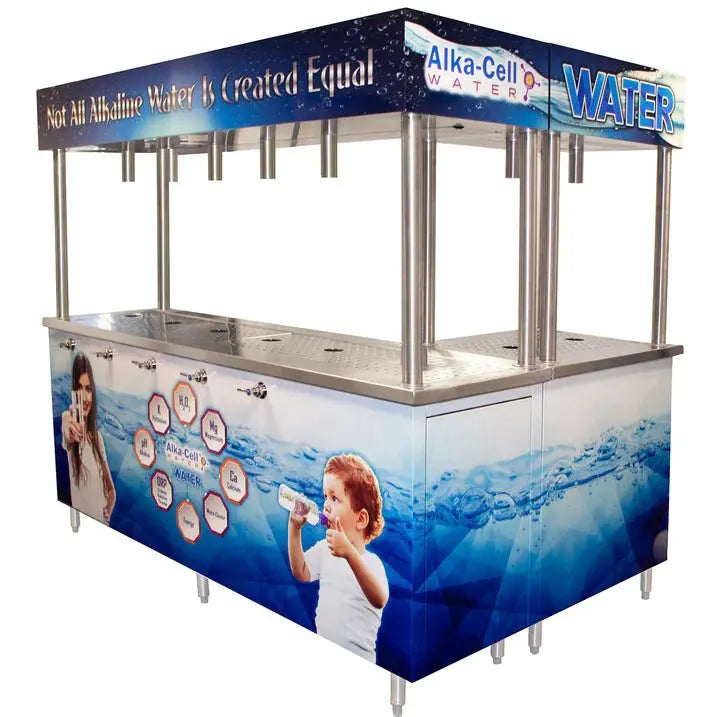 Alka L - Shaped 7 Faucet Water Station - Clean River Water Store